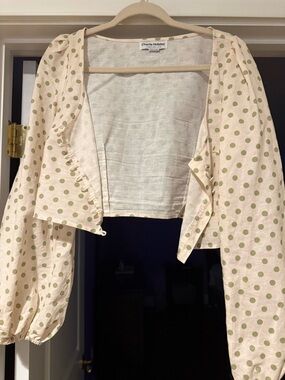 Charlie Holiday polka dot crop top